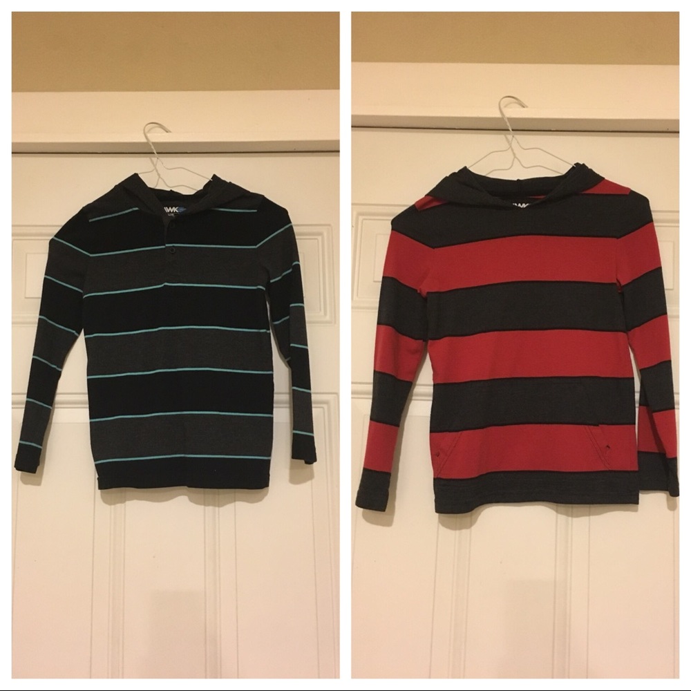 2 boy’s hooded henleys